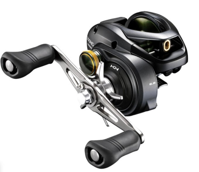 This is the Shimano Curado K300 wich is one of the best low-profile salmon baitcasting reels.