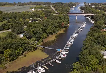 The lower Oak Orchard river