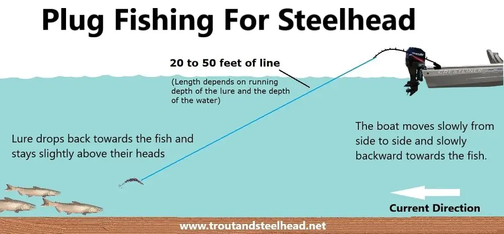 An illustration to show the plugging for steelhead method