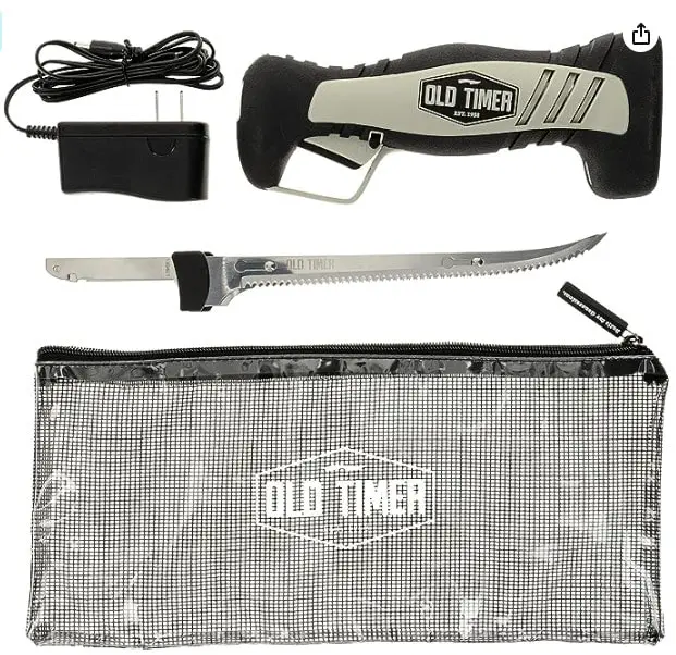 This is the Old Timer Li-Ion Cordless Electric Fillet Knife which is one of the best rated electric fillet knives under $50.00