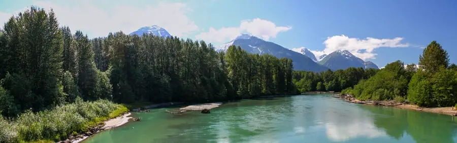 The upper Skeena River, there are good steelhead lodges near by