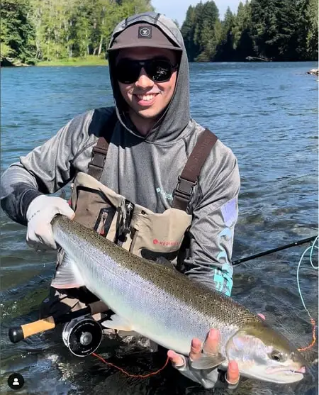 A steelhead caught swinging Savage and Smith Steelhead Co.