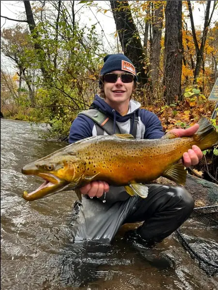 Dalton with a big Pennsylvania lake run brown trout.