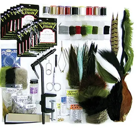 Wapsi Deluxe Fly Tying kit materials and tools
