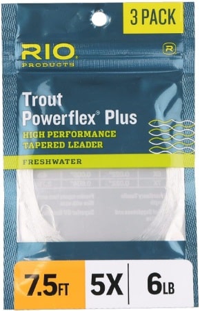 This is the Rio Powerflex Plus 3-Pack fly fishing leader