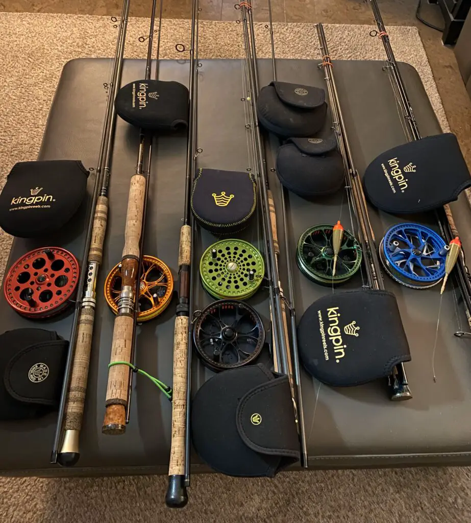 An assortment of Centerpin Reel. November 2024